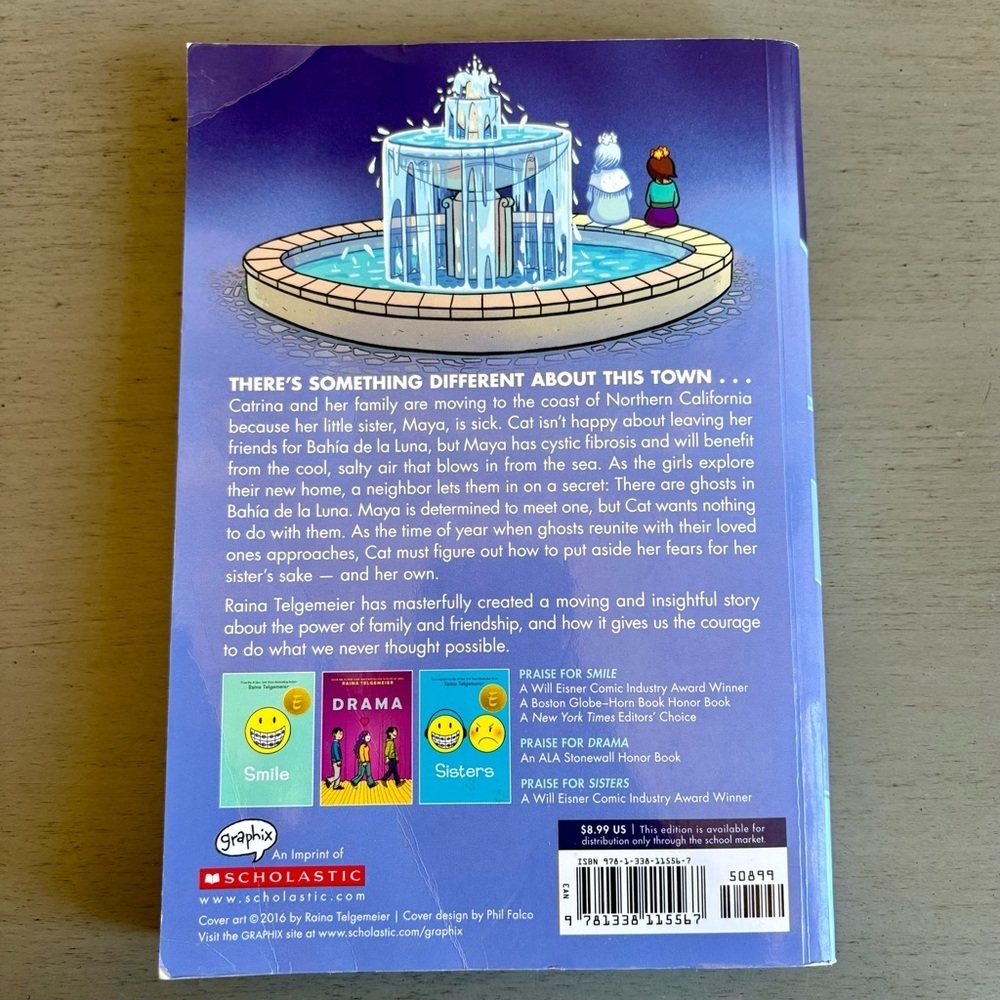 Ghosts, Drama, Smile Graphic Novels Set- Raina Telgemeier- Paperback Books Youth - Picture 13 of 15